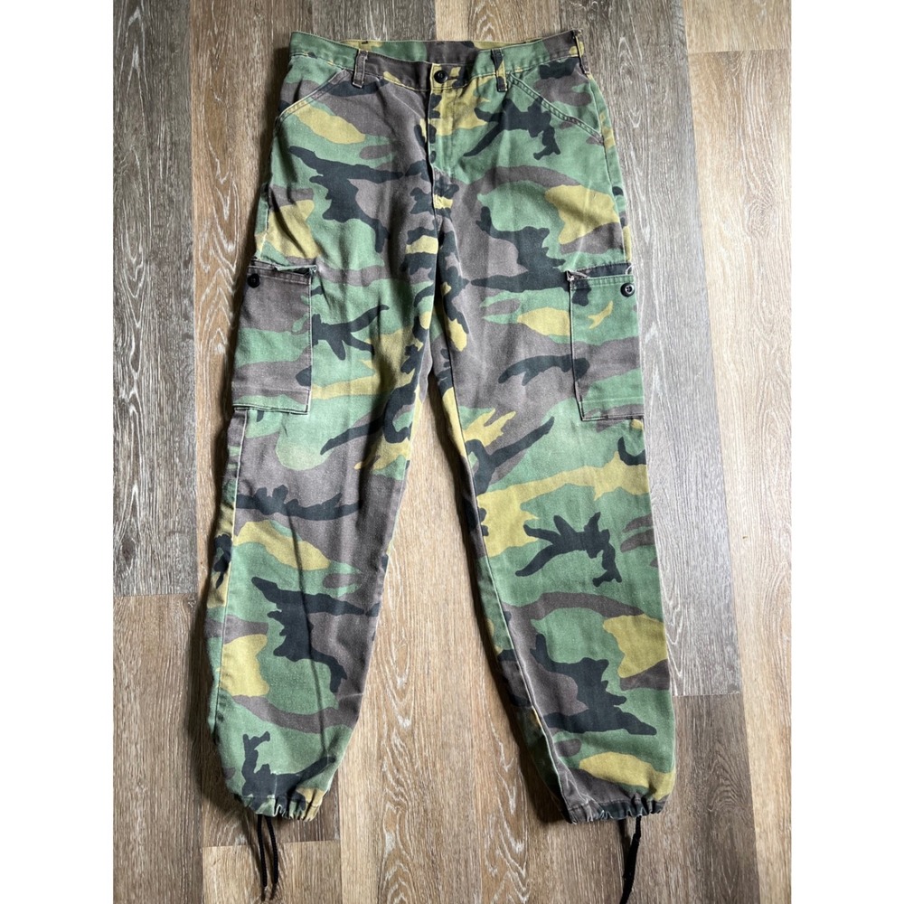 Liberty Cargo Pants Mens 34 Green Woodland Camo Tactical Utility‎ Trousers